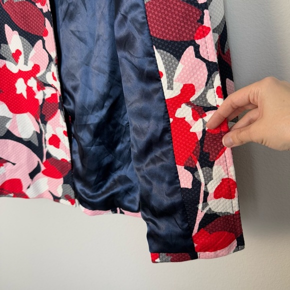 Retro The Limited Pink and Red Floral Open Jacket Size Large Preppy New with Tag - Picture 4 of 10